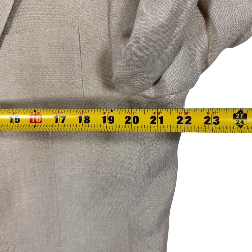Banana Republic Made in Italy 100% Linen Blazer Sport Coat Tan Beige 44R - Picture 11 of 12